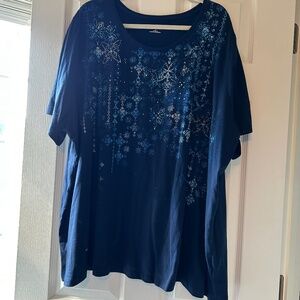 Catherines 4x Slub Knit Printed Tee